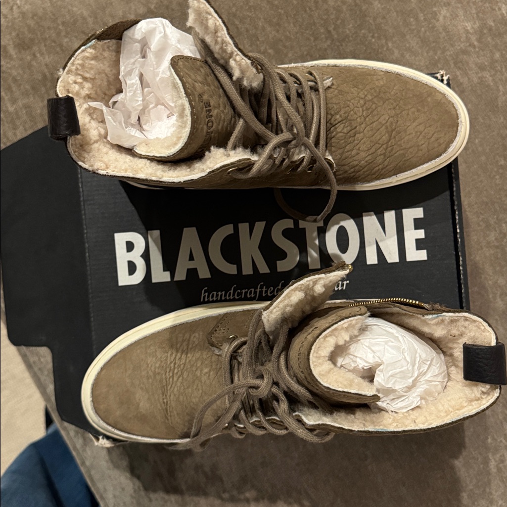 Shearling Lined Boots - Blackstone - Ql43 Size 39